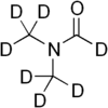 Skeletal formula of deuterated DMF
