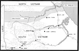 Map of northern Quang Tri Province showing location of Con Thien