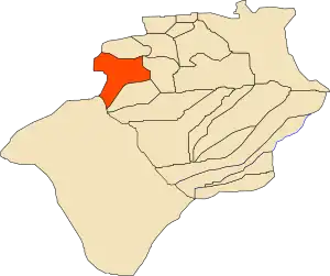 Location of Erg Ferradj commune within Béchar Province