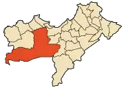 Location of Misserghin within Oran Province