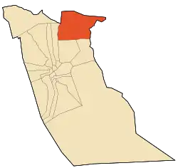 Location of Ben Guecha commune within El Oued Province