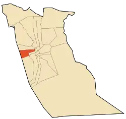 Location of Ourmes commune within El Oued Province