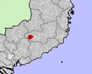 Location in Lâm Đồng province