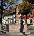 Rathausbrunnen in Dachau, Design from Taschner