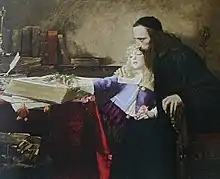 Uriel da Costa teaching the young Spinoza (1901)