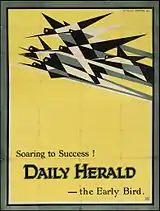 Edward McKnight Kauffer's 1917 poster for the Daily Herald may have inspired the Speedbird logo.