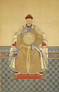 Daisan (1583-1648) wearing an altered Ming dynasty dragon robe (jifu), 17th century