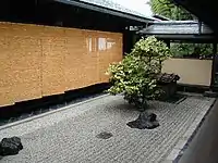 Gravel "Middle Sea" of the Zen garden at Daisen-in