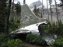 DC-3 wreckage below Mt. Parrish