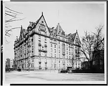 View of the Dakota Apartments from Central Park in 1903