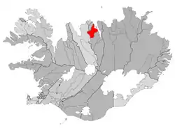 Location of the Municipality of Dalvíkurbyggð