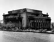 The Manila Central Post Office during World War II. (1945)