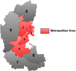 Location of Longfeng ("2") within Daqing City