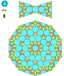 The subdivision rule used to generate the Girih pattern on the spandrel.