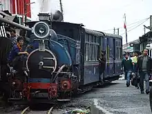 Locomotive and two coaches