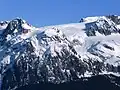 Darling Peak (left) and Delusion SW1 (right) seen from Elfin Lakes