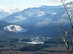 Distant view of Darrington from the northwest