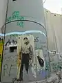 A mural of Palestinian poet Mahmoud Darwish