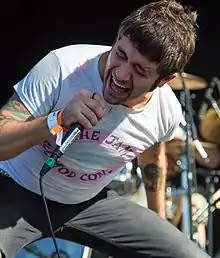 Palumbo performing with Glassjaw in 2014