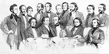 With colleagues in Vienna, 1853