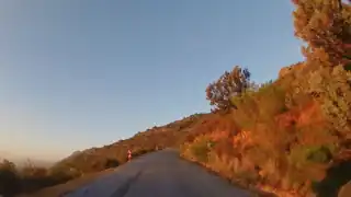 Riding up the Dasklip Pass at dusk.