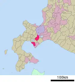 Location of Date in Hokkaido (Iburi Subprefecture)