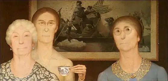 Grant Wood's painting, Daughters of Revolution