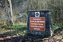 Memorial plate dedicated to prince Pierre Bonaparte