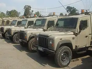 Row of David vehicles