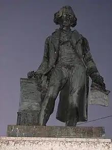 Bronze statue of David de Pury, Baron de Pury in Neuchâtel, sculpted by David d'Angers.