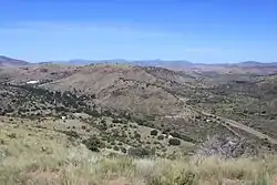 View of Davis Mountains State Park (Indian Lodge to the far left)