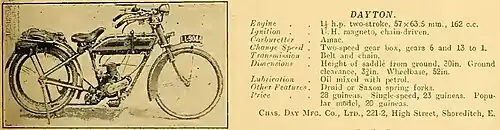 Dayton Motorcycle with engine made by Stuart Turner