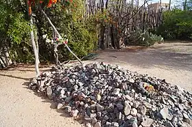 DeGrazia's grave site, located at the Gallery In the Sun