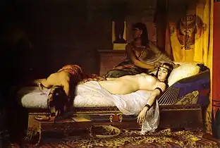 Jean-André Rixens, Death of Cleopatra (1874).