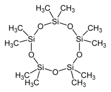 Skeletal formula of decamethylcyclopentasiloxane