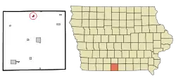 Location of Van Wert, Iowa
