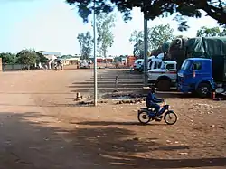 Trucks loaded with cotton in Dédougou