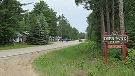 Looking north along County Road 407