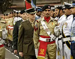 General Peter Pace reviewing parade