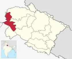 Location in Uttarakhand