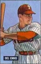 A baseball card image of a man holding a baseball bat over his shoulder