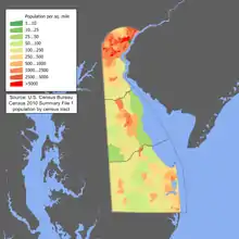 Image 19The population density map for Delaware (from Delaware)