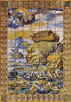 Faience mural of Noah and the Deluge, by Masseot Abaquesne