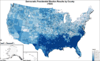 Democratic presidential election results by county