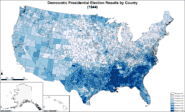 Democratic presidential election results by county