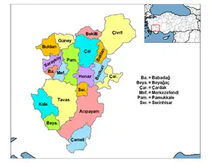 Districts of Denizli