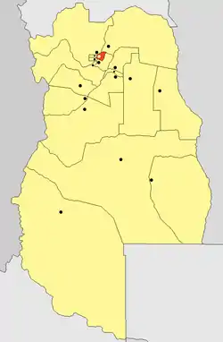 location of Departamento Guaymallén in Mendoza Province