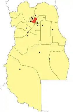 location of Maipú Department in Mendoza Province