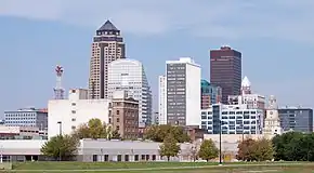 Image 50Skyline of Des Moines, Iowa's capital and largest city (from Iowa)