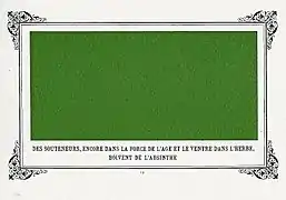 Des souteneurs, encore dans la force de l'âge et le ventre dans l'herbe, boivent de l'absinthe [Pimps, still in the prime of life and stomachs on the grass, drinking absinthe]